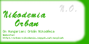 nikodemia orban business card